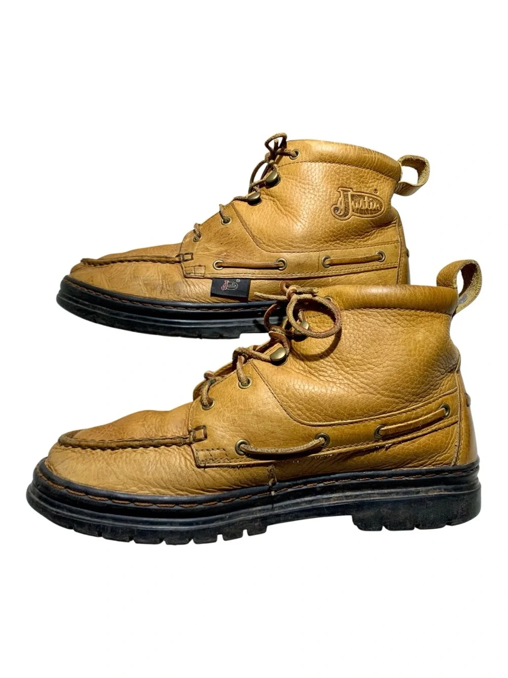 Men’s Justin Boots Grizzly #995 Leather Chukka Moc Toe Boots Size 9